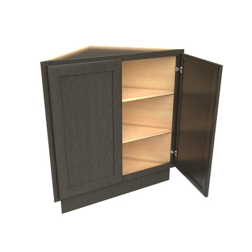 Elegant Smoky Grey - Straight Base End Cabinet | 24"W x 34.5"H x 24"D