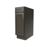 RTA - Elegant Smoky Grey - Single Door & Drawer Base Cabinet | 12"W x 34.5"H x 24"D