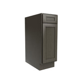 RTA - Elegant Smoky Grey - Single Door & Drawer Base Cabinet | 12"W x 34.5"H x 24"D