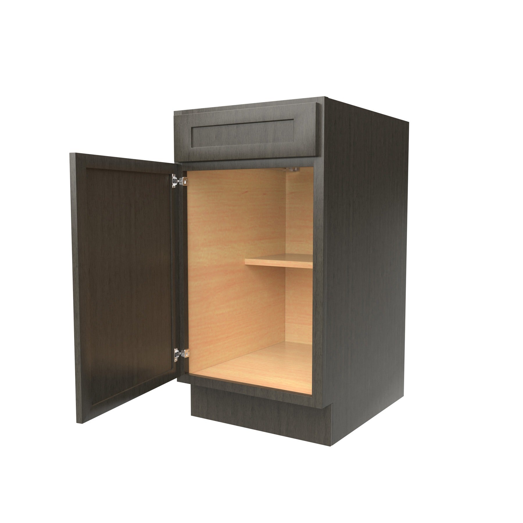 RTA - Elegant Smoky Grey - Single Door & Drawer Base Cabinet | 18"W x 34.5"H x 24"D