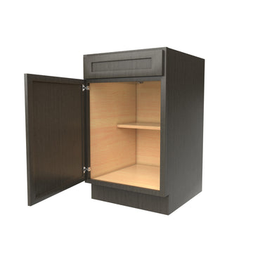 Elegant Smoky Grey - Single Door Base Cabinet | 21"W x 34.5"H x 24"D