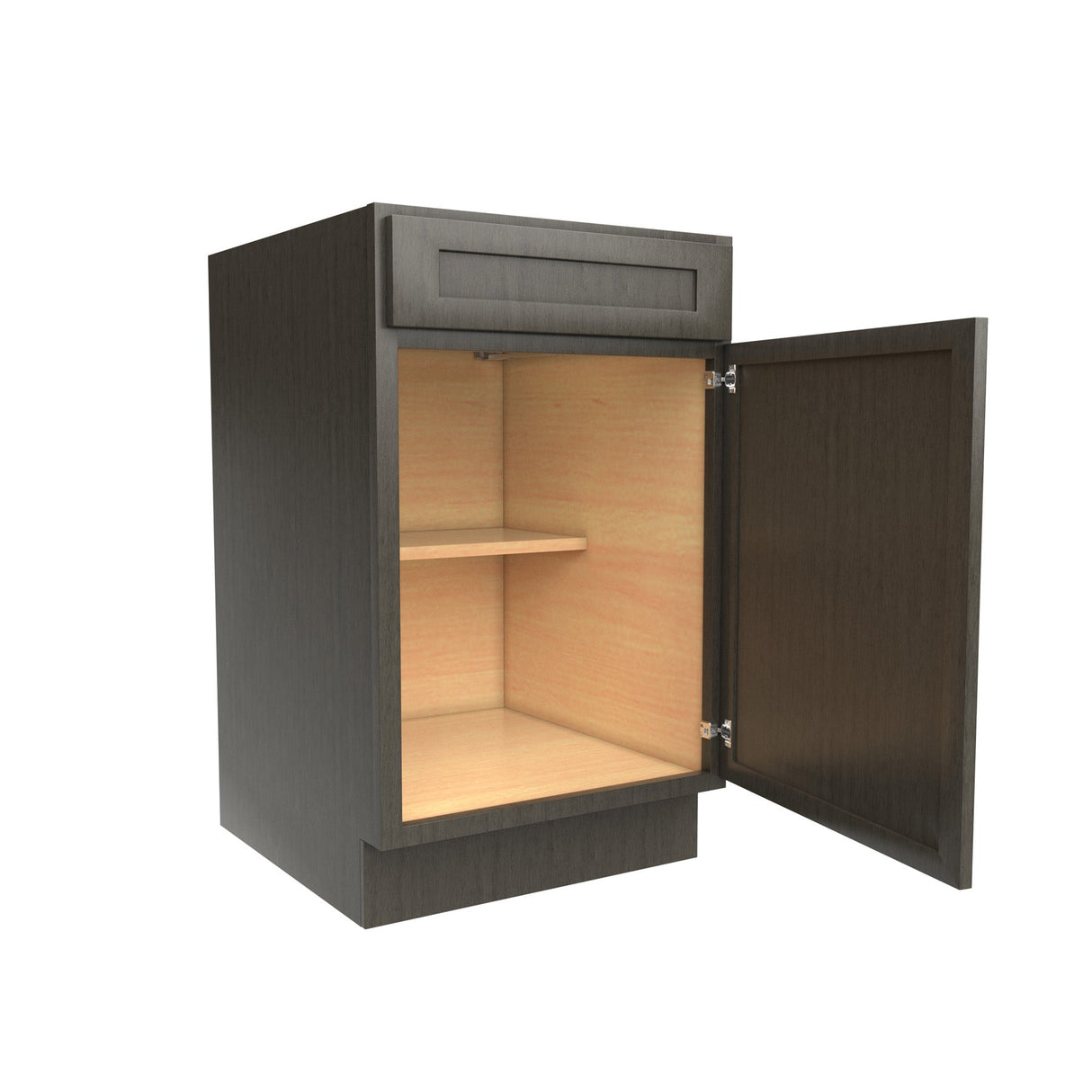 RTA - Elegant Smoky Grey - Single Door & Drawer Base Cabinet | 21"W x 34.5"H x 24"D