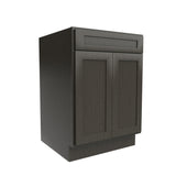 RTA - Elegant Smoky Grey - Single Drawer & Double Door Base Cabinet | 24"W x 34.5"H x 24"D