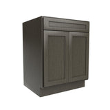 RTA - Elegant Smoky Grey - Single Drawer & Double Door Base Cabinet | 27"W x 34.5"H x 24"D