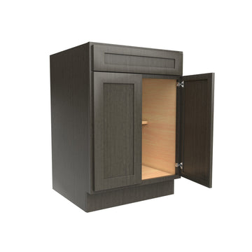 RTA - Elegant Smoky Grey - Single Drawer & Double Door Base Cabinet | 24