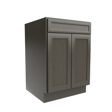 Elegant Smoky Grey - Sink Base Cabinet | 24"W x 34.5"H x 24"D