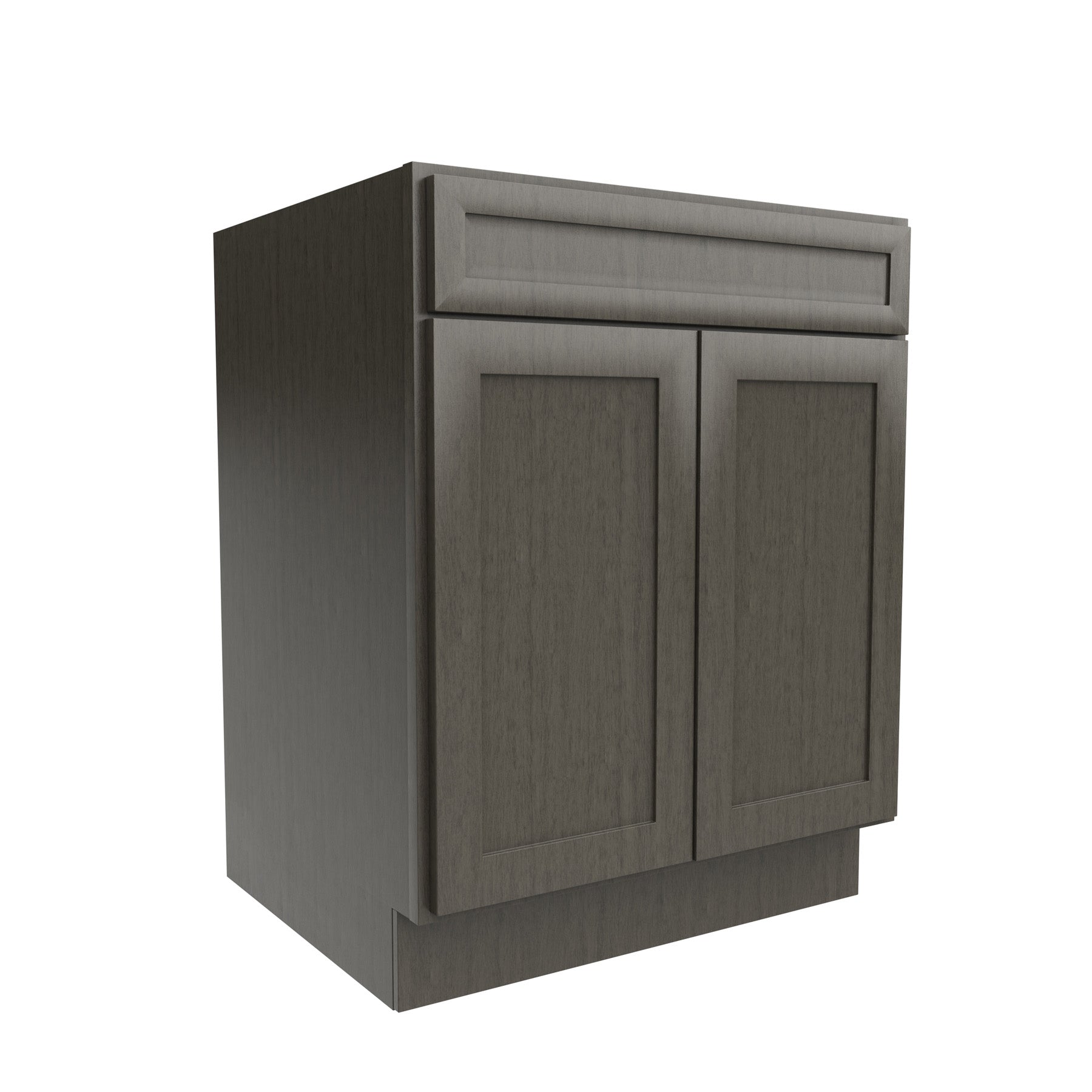 RTA - Elegant Smoky Grey - Single Drawer Front 2 Door Sink Base Cabinet | 27"W x 34.5"H x 24"D