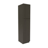 RTA - Elegant Smoky Grey - Single Door Utility Cabinet | 18"W x 84"H x 24"D
