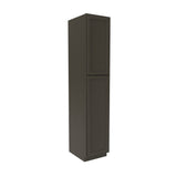 RTA - Elegant Smoky Grey - Single Door Utility Cabinet | 18"W x 90"H x 24"D