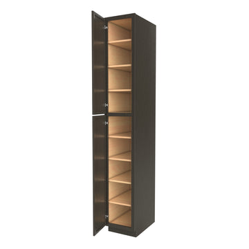 Elegant Smoky Grey - Utility Cabinet | 15"W x 96"H x 24"D