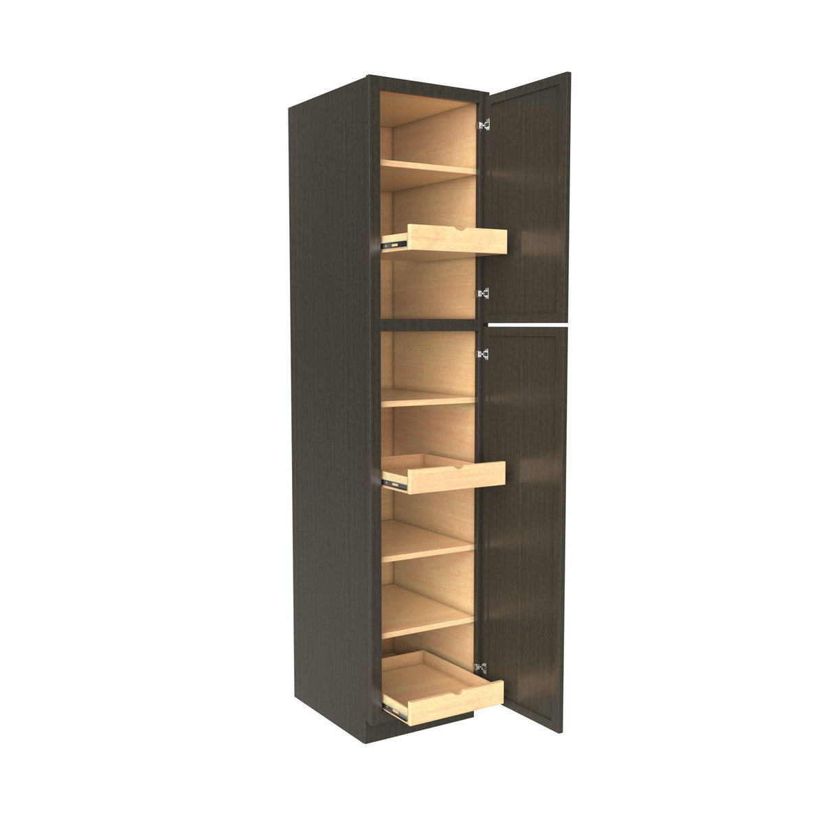 RTA - Elegant Smoky Grey - Single Door Utility Cabinet | 18"W x 84"H x 24"D