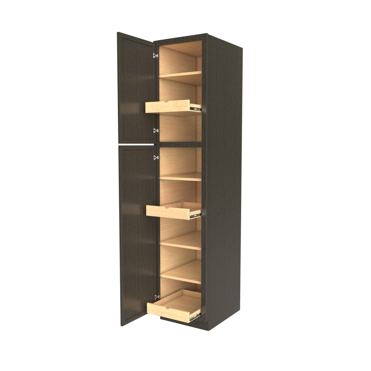 RTA - Elegant Smoky Grey - Single Door Utility Cabinet | 18"W x 84"H x 24"D