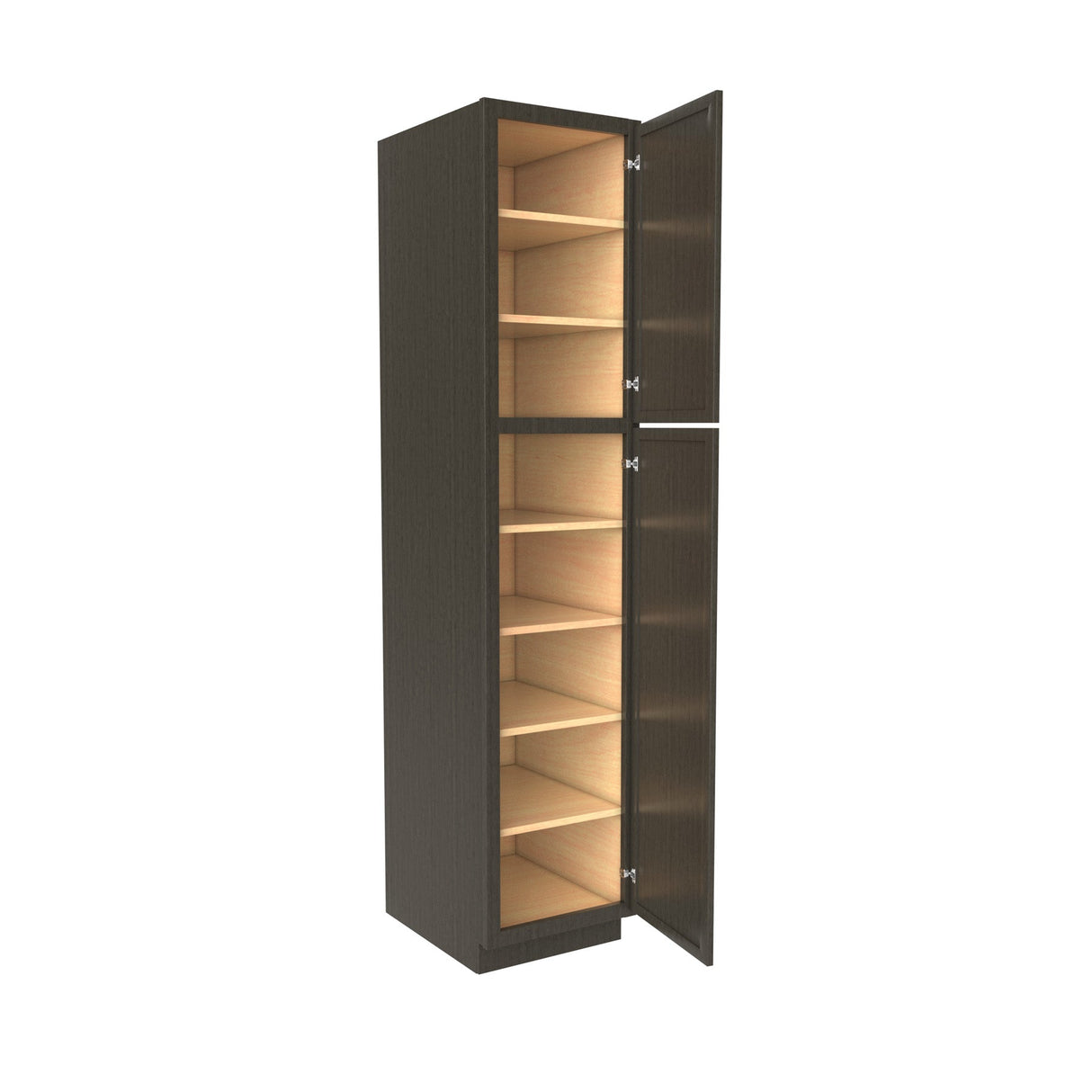 RTA - Elegant Smoky Grey - Single Door Utility Cabinet | 18"W x 84"H x 24"D