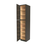 RTA - Elegant Smoky Grey - Single Door Utility Cabinet | 18"W x 90"H x 24"D