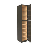 RTA - Elegant Smoky Grey - Single Door Utility Cabinet | 18"W x 90"H x 24"D