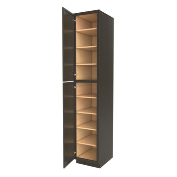 RTA - Elegant Smoky Grey - Single Door Utility Cabinet | 18"W x 96"H x 24"D