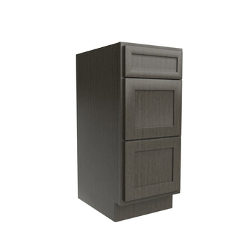 Elegant Smoky Grey - Vanity Drawer Base Cabinet | 15"W x 34.5"H x 21"D