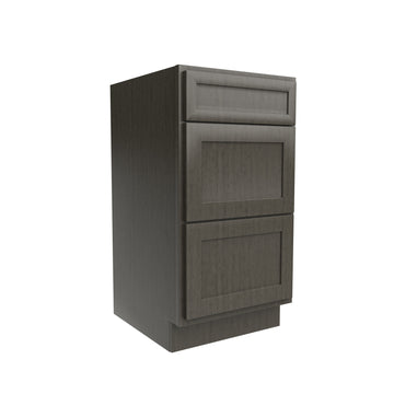 Elegant Smoky Grey - Vanity Drawer Base Cabinet | 18"W x 34.5"H x 21"D
