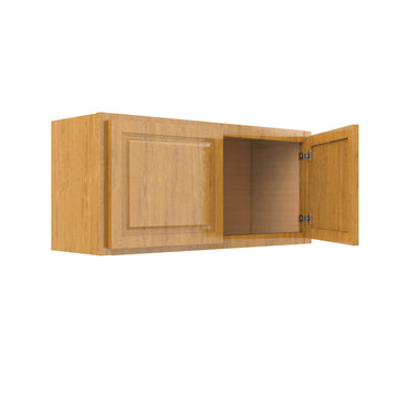 RTA - Country Oak - Double Door Wall Cabinet | 33"W x 15"H x 12"D
