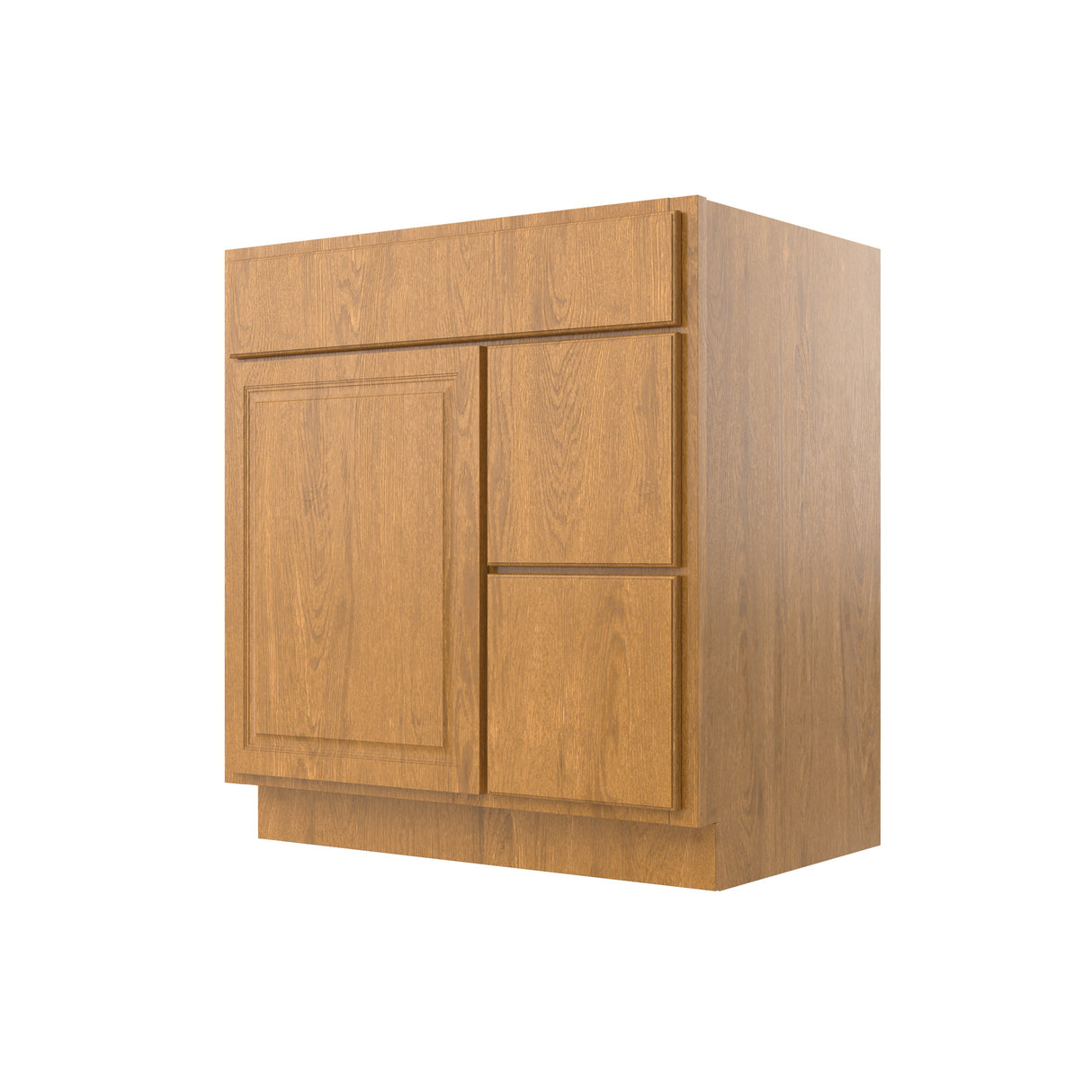 RTA - Country Oak - Door & Drawer Vanity Cabinet | 30"W x 32.5"H x 21"D