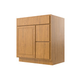 RTA - Country Oak - Door & Drawer Vanity Cabinet | 30"W x 32.5"H x 21"D