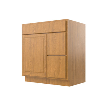 RTA - Country Oak - Double Door Vanity Cabinet | 36"W x 32.5"H x 21"D