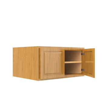 Country Oak 30"W x 15"H x 24"D Wall Cabinet
