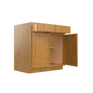 RTA - Country Oak - Double Door Base Cabinet | 33