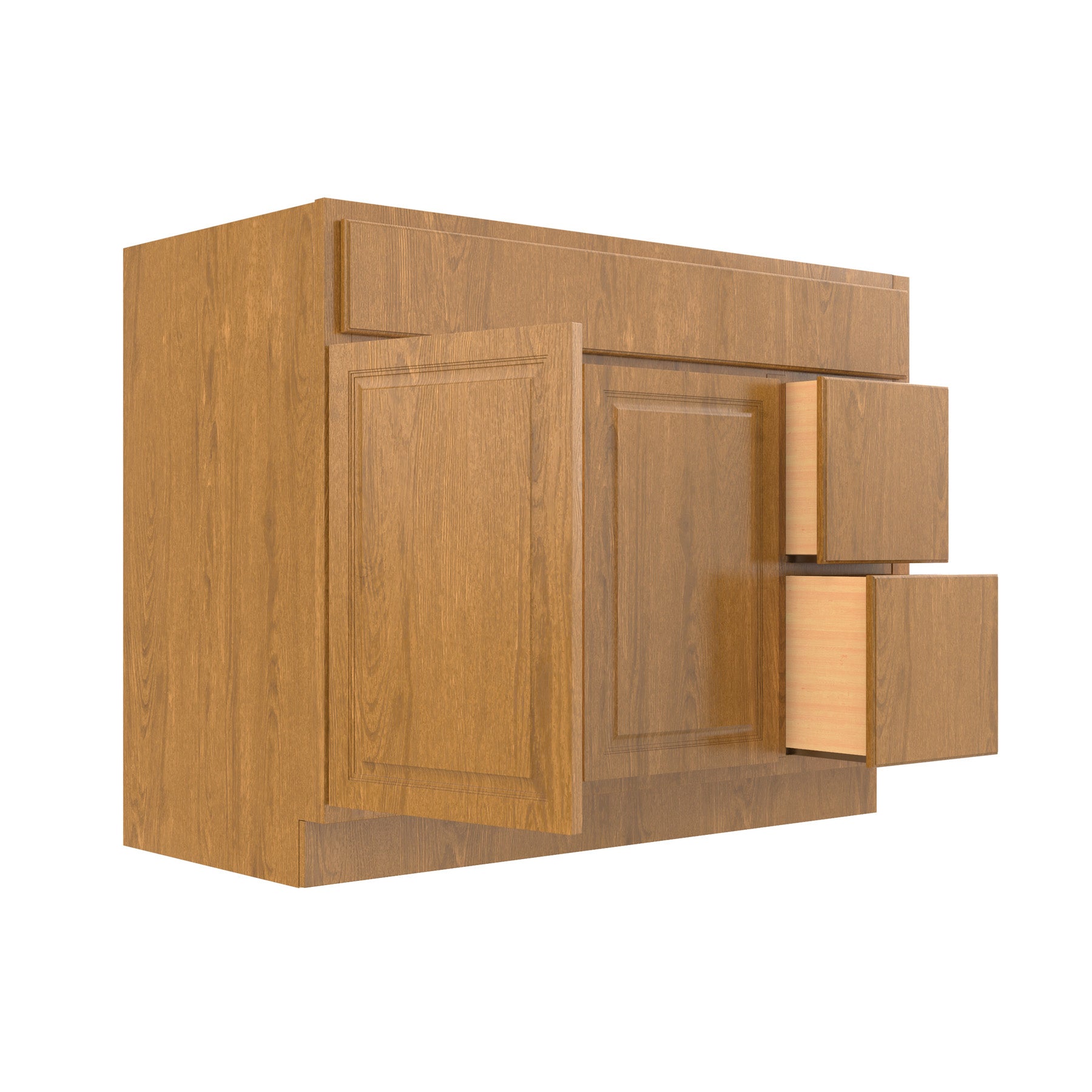 RTA - Country Oak - Door & Drawer Vanity Cabinet | 42"W x 32.5"H x 21"D
