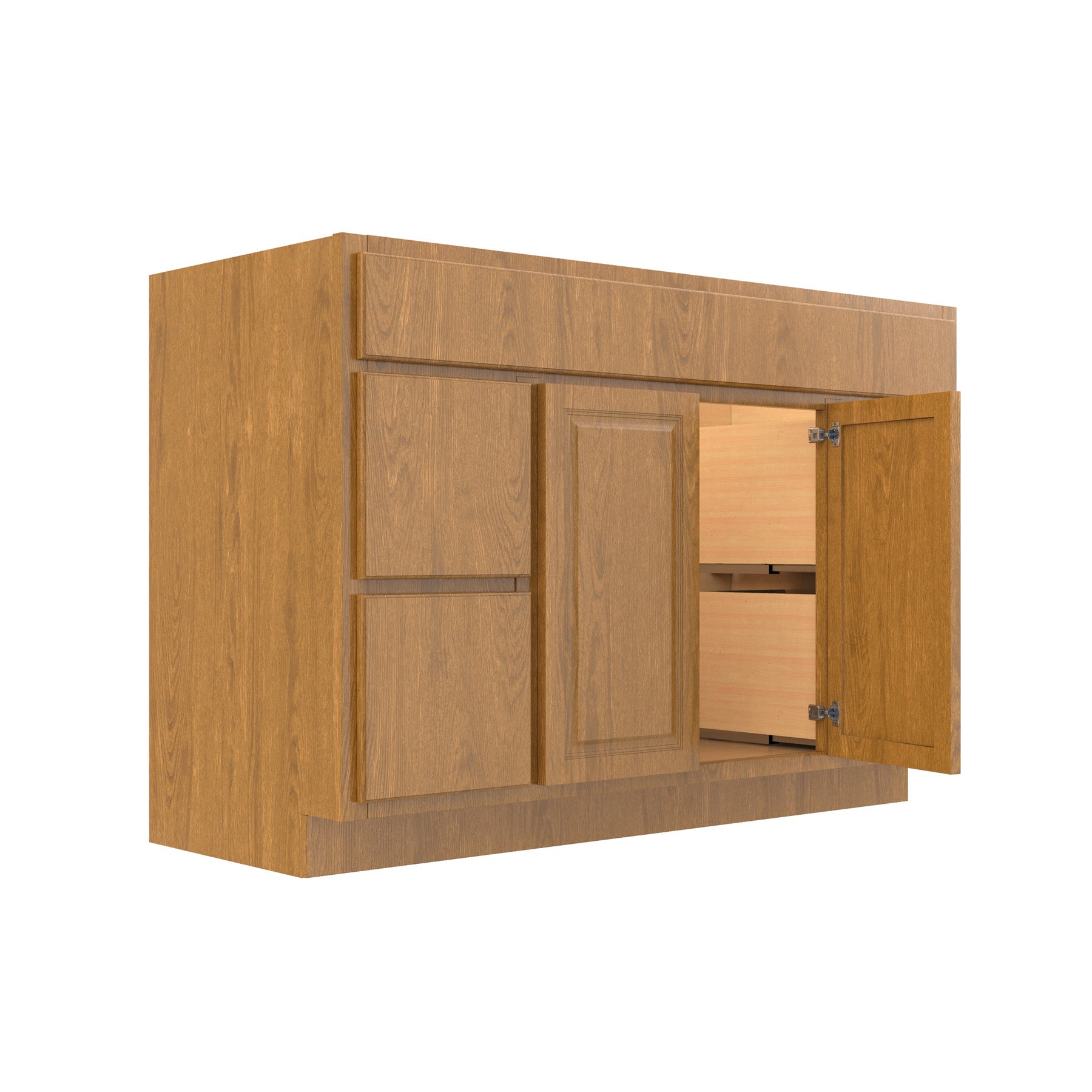 RTA - Country Oak - Door & Drawer Vanity Cabinet | 48"W x 32.5"H x 21"D
