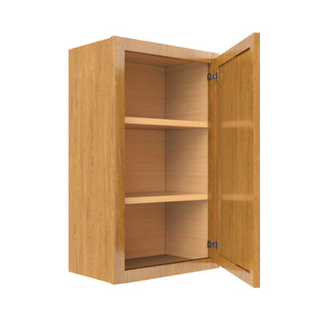 RTA - Country Oak - Single Door Wall Cabinet | 18"W x 30"H x 12"D