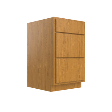 RTA - Country Oak - Three Drawer Base Cabinet | 21