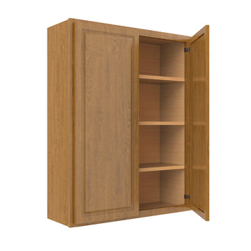 Country Oak 33"W x 42"H Wall Cabinet