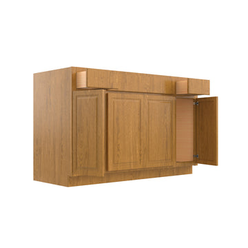RTA - Country Oak - Sink Base Cabinet  | 54"W x 34.5"H x 24"D