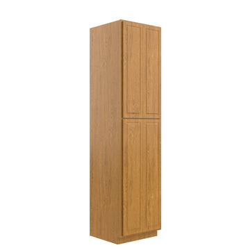 RTA - Country Oak - Double Door Tall Cabinet | 24"W x 96"H x 24"D