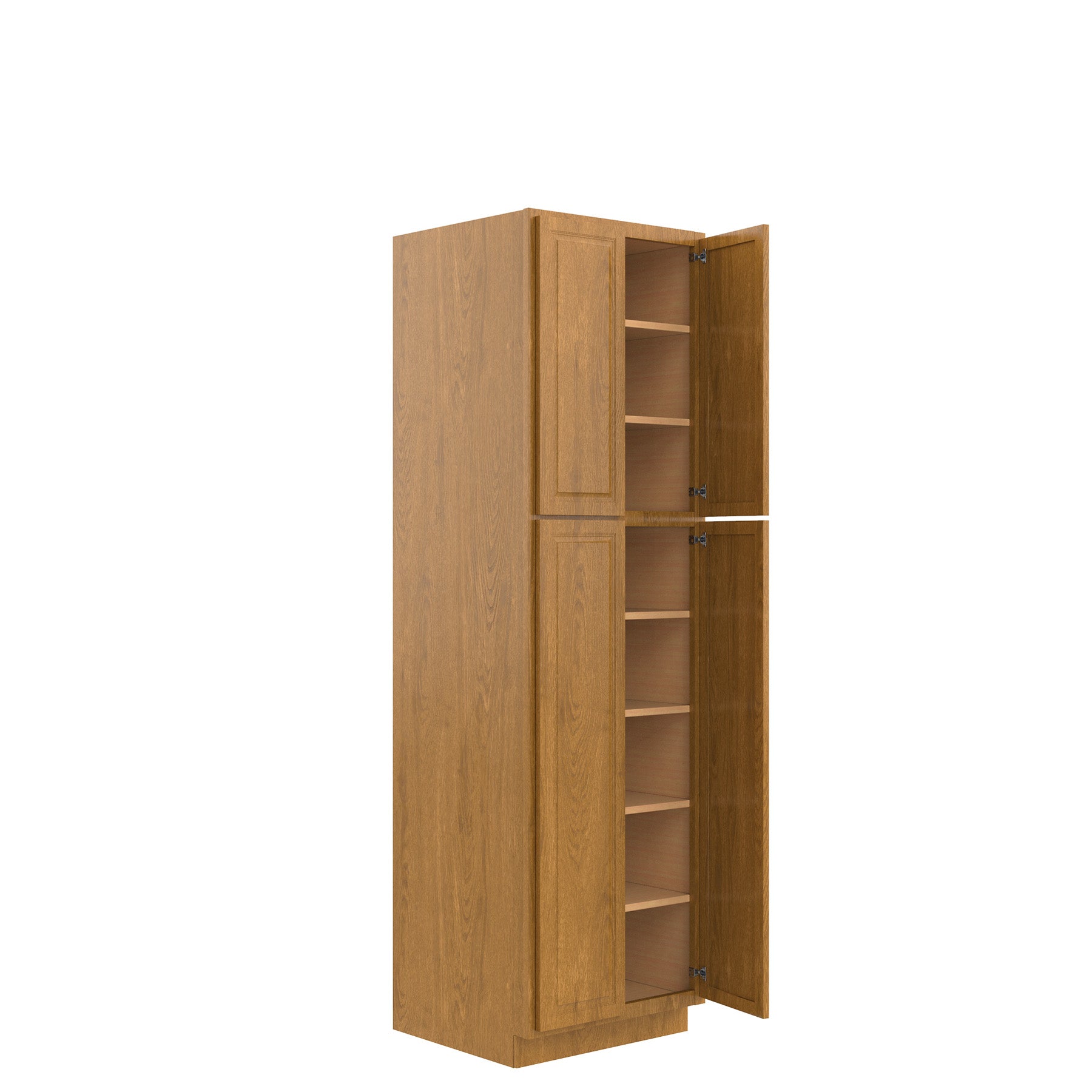 RTA - Country Oak - Double Door Tall Cabinet | 24"W x 84"H x 24"D