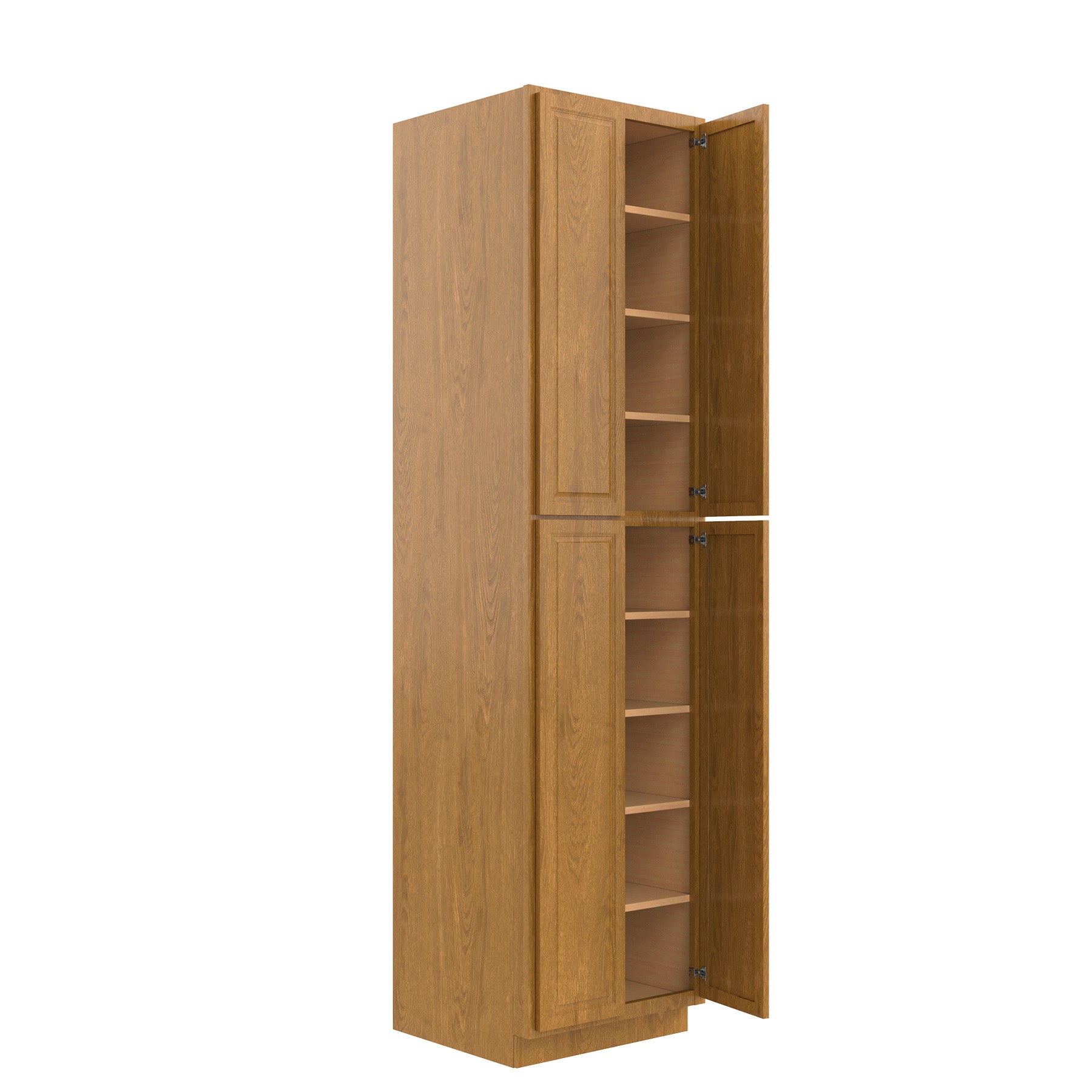 RTA - Country Oak - Double Door Tall Cabinet | 24"W x 96"H x 24"D
