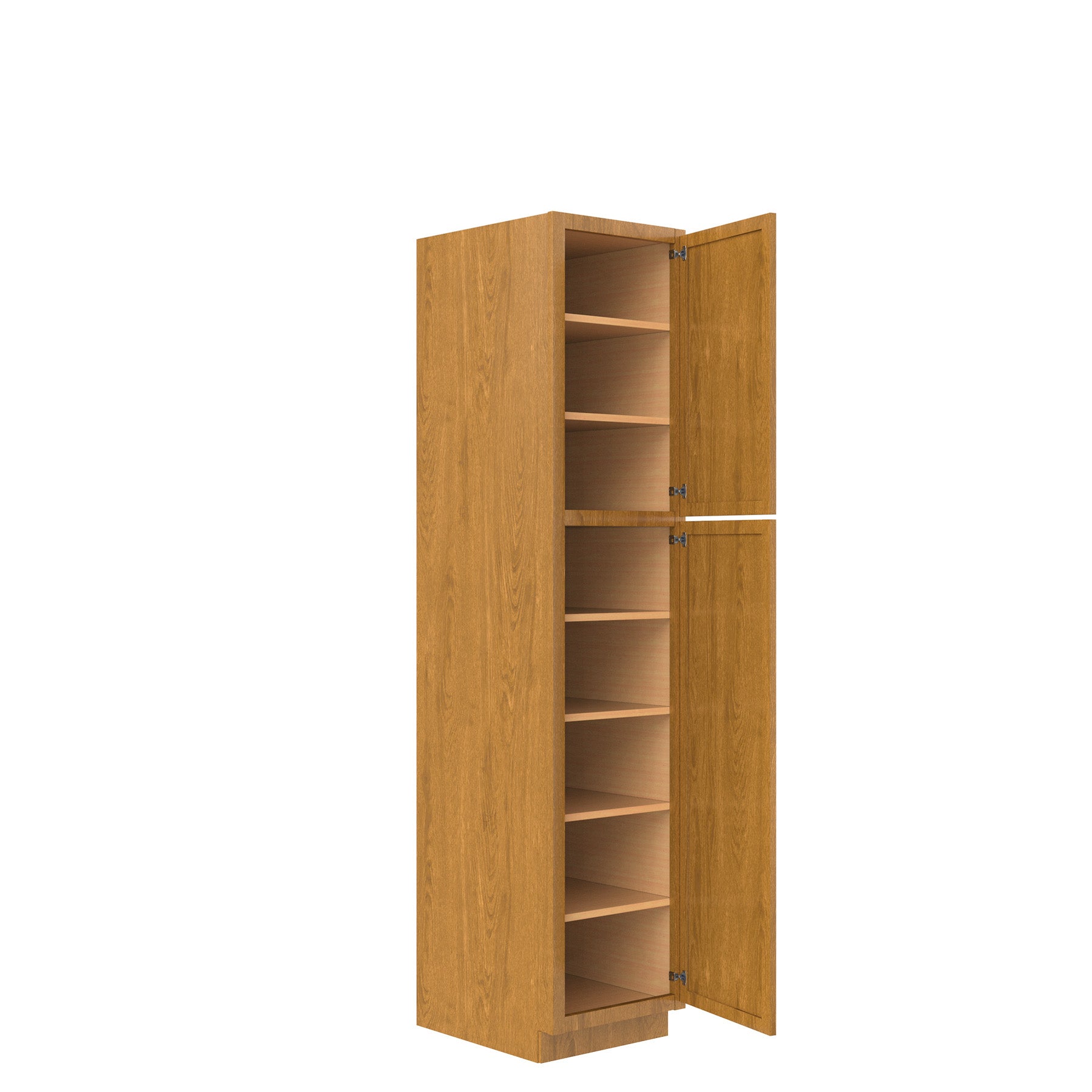 RTA - Country Oak - Single Door Tall Cabinet | 18"W x 84"H x 24"D