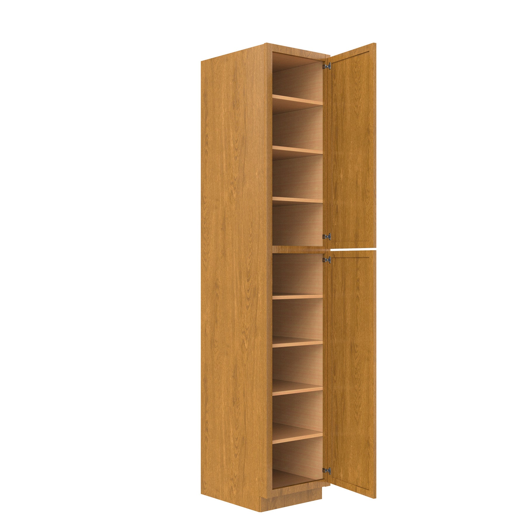 RTA - Country Oak - Single Door Tall Cabinet | 18"W x 96"H x 24"D