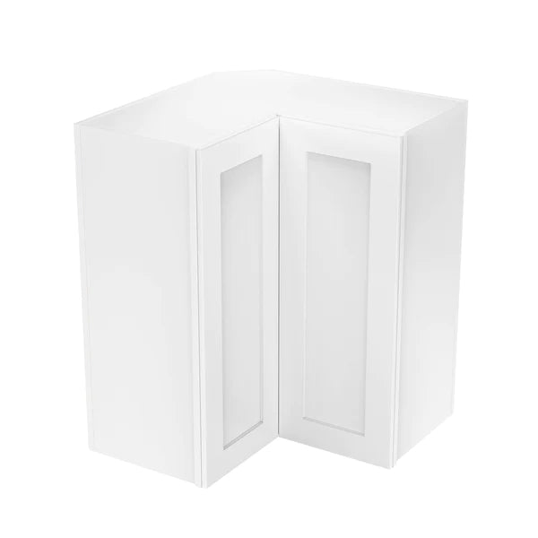 Wall Diagonal Corner Cabinet - 24W x 30H x 12D - Aria White Shaker - RTA