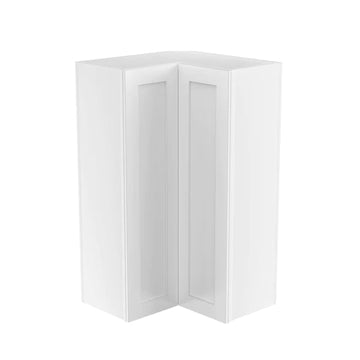Wall Diagonal Corner Cabinet - 24W x 42H x 12D - Aria White Shaker - RTA
