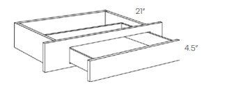 Park Avenue White - Desk Drawer | 30"W x 4.5"H x 21"D