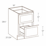 RTA - Park Avenue White - 18"W x 28.5"H x 24"D - Desk Drawer Cabinet