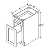 Two Drawer Base Cabinet - 18 - Blue Shaker Cabinet - RTA