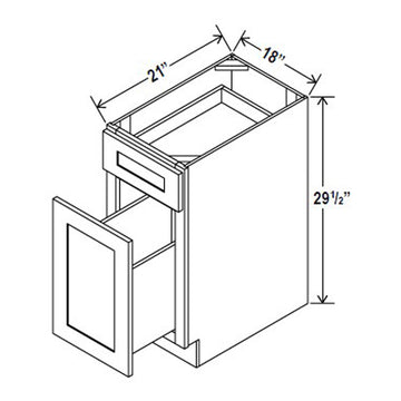 Document File Base Cabinet - 18''W x 29 1/2