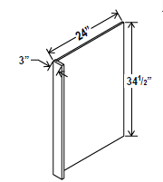 Dishwasher Return Panel w/3W Filler - 24