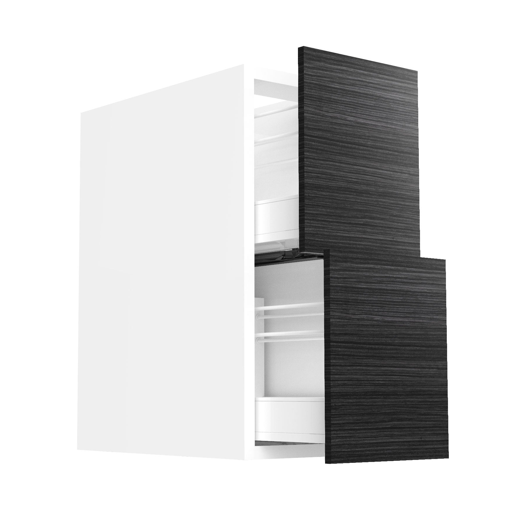RTA - Dark Wood - Floating Vanity Drawer Base Cabinet | 12"W x 34.5"H x 21"D