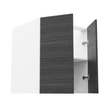 RTA - Dark Wood - Vanity Base Full Double Door Cabinet | 24"W x 34.5"H x 21"D