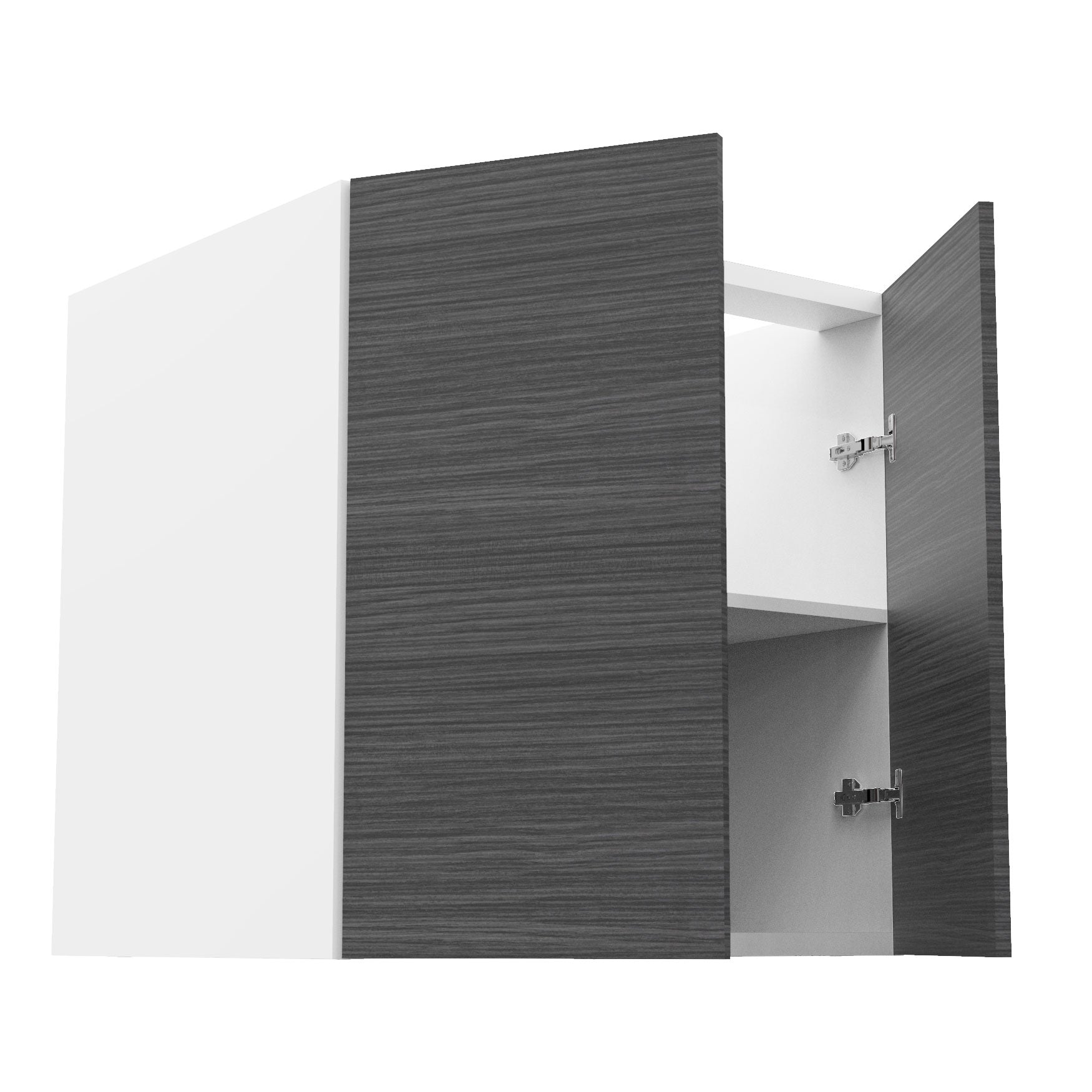 RTA - Dark Wood - Vanity Base Full Double Door Cabinet | 30"W x 34.5"H x 21"D