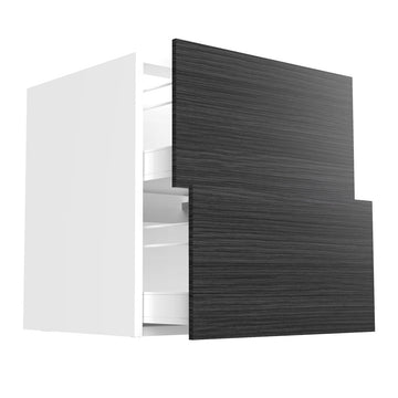 RTA - Dark Wood - Two Drawer Base Cabinets | 27"W x 30"H x 23.8"D